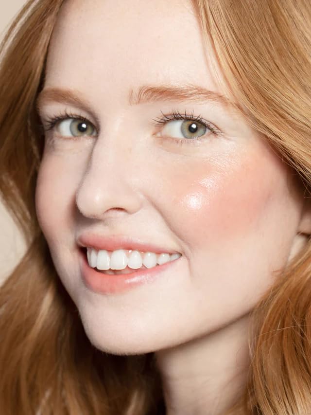 ILIA Multi-Stick on cheeks creates a soft, buildable color for a fresh complexion.