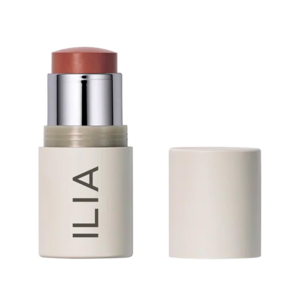 ILIA Multi-Stick Dreamer twist shows creamy terracotta color for lips and cheeks.