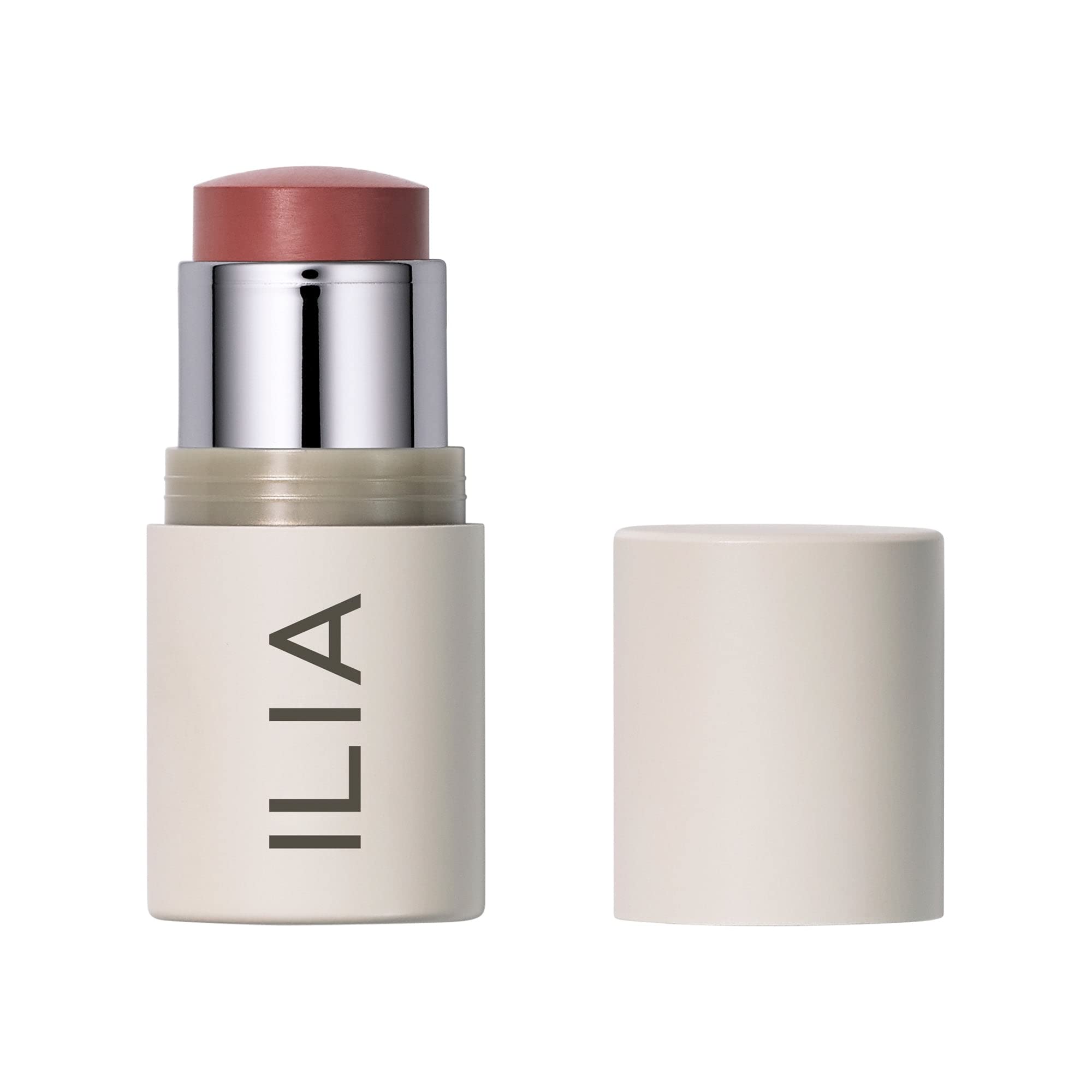 ILIA Multi-Stick Lady Bird swirl demonstrating creamy texture for soft glow.