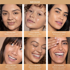 ILIA Super Serum Skin Tint closeup reveals dewy finish on skin
