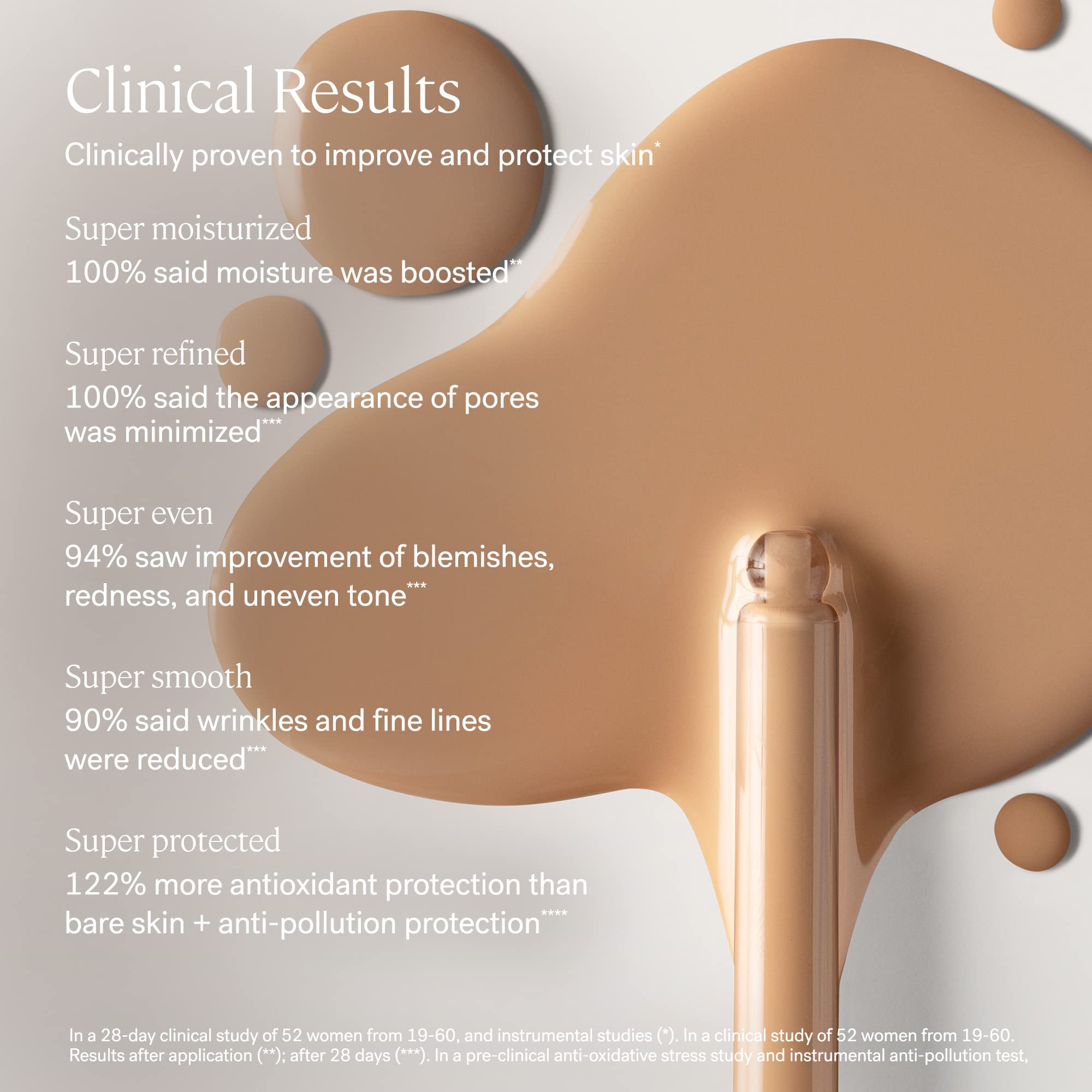 ILIA Super Serum Skin Tint SPF 40 on face delivers natural, breathable finish.