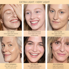 ILIA Super Serum Skin Tint SPF 40 texture close-up showing creamy, non-greasy feel.
