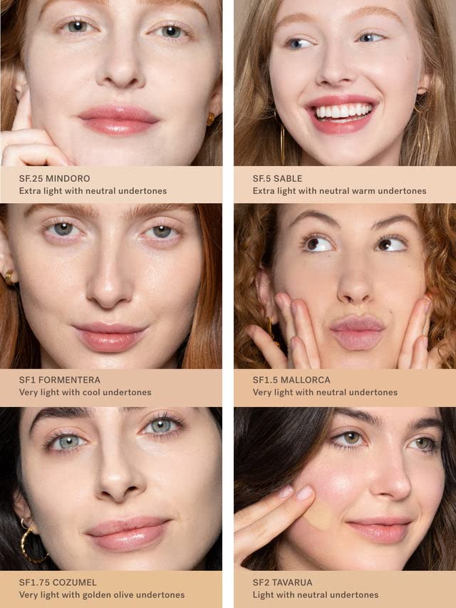 ILIA True Skin Serum Foundation packaging close-up highlights recyclable bottle.