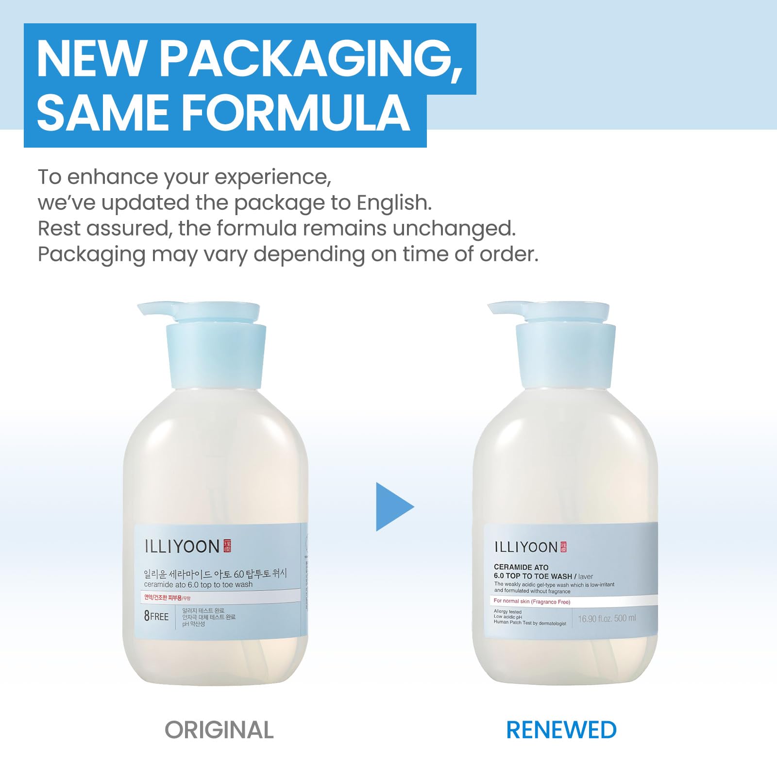 Illiyoon Ceramide Ato 6.0 Top to Toe Wash family-safe cleanser for all ages.