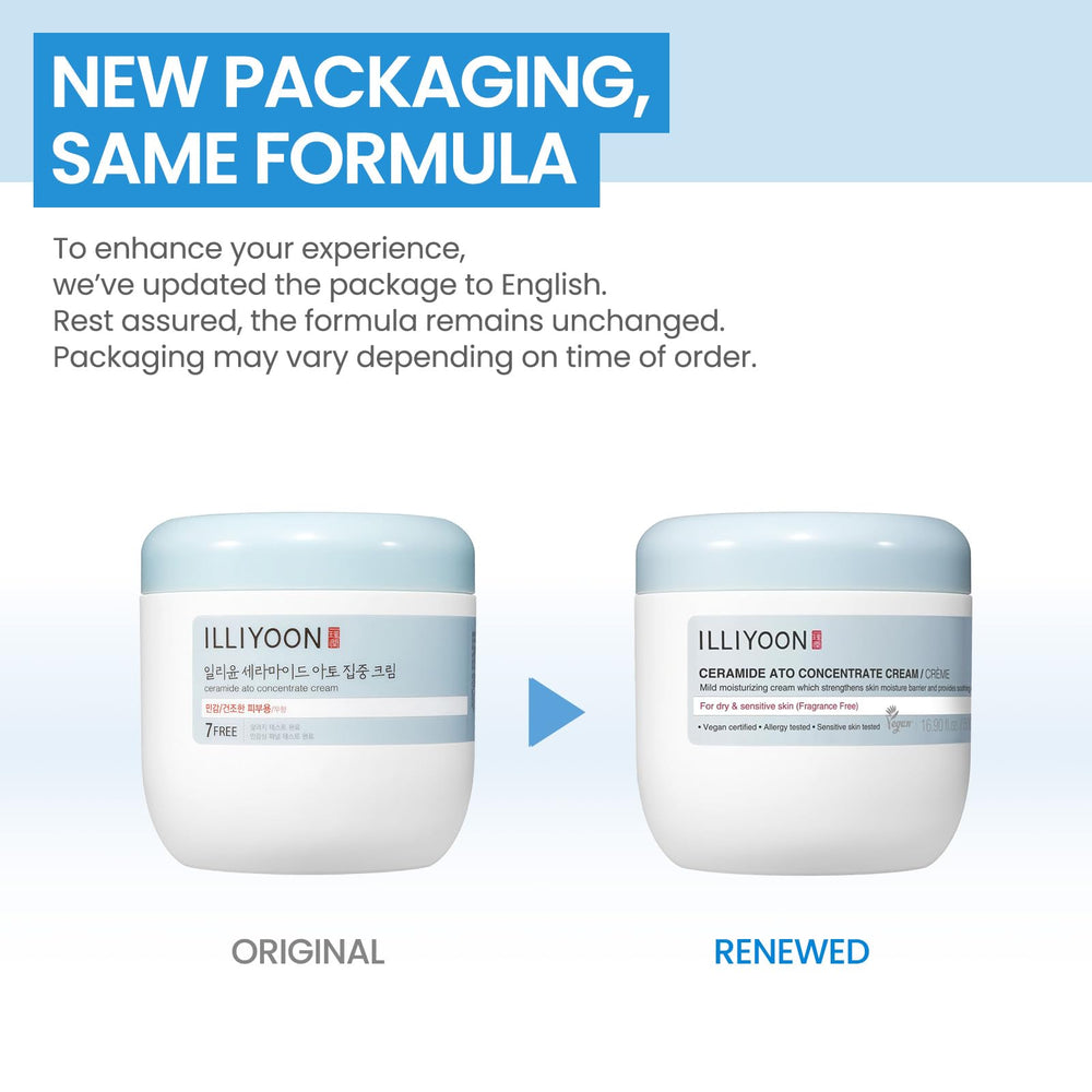 Illiyoon Ceramide Ato Concentrate Cream baby-and-adult friendly packaging and gentle care.
