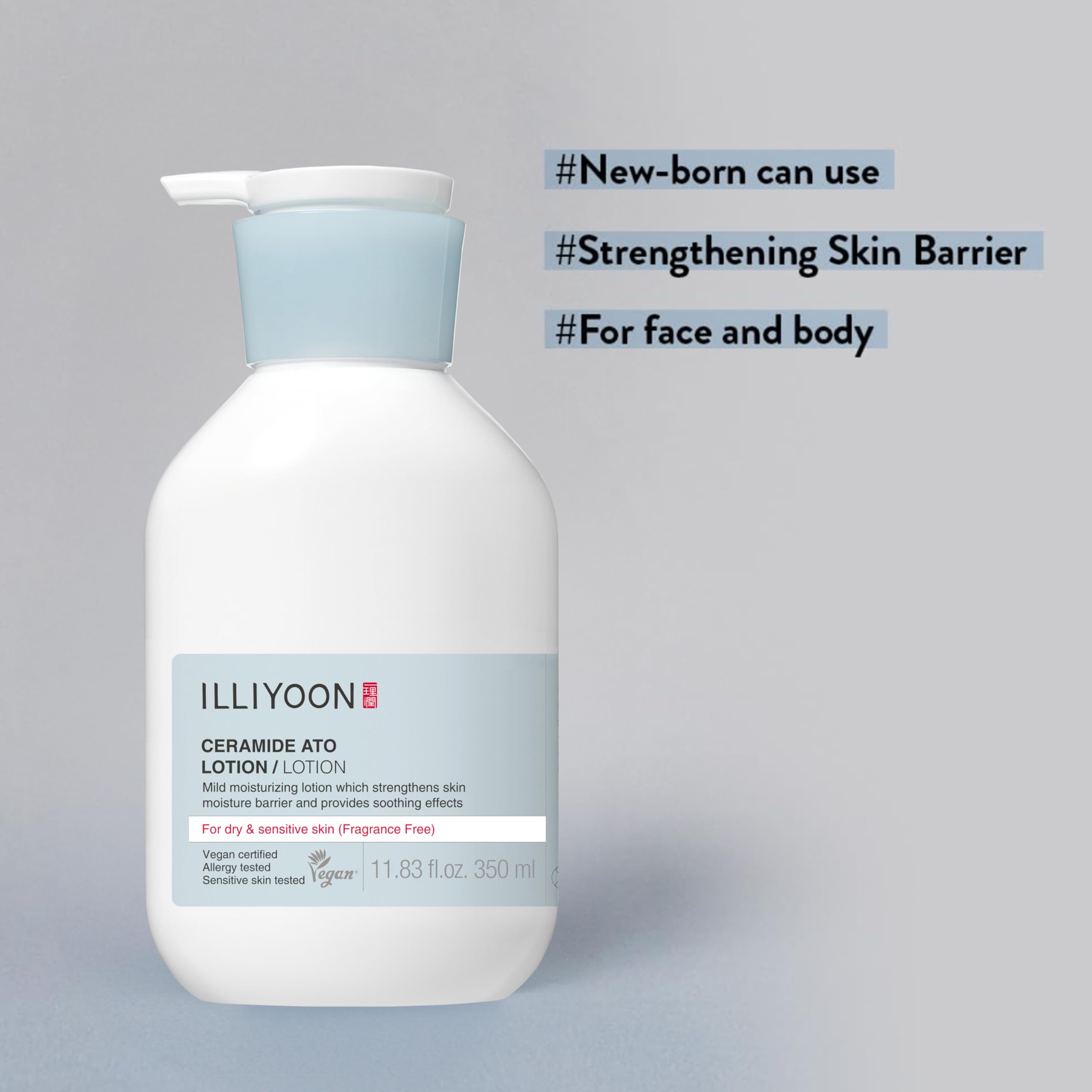 Applying Illiyoon Ceramide Ato Lotion to arm for fast absorption and comfort