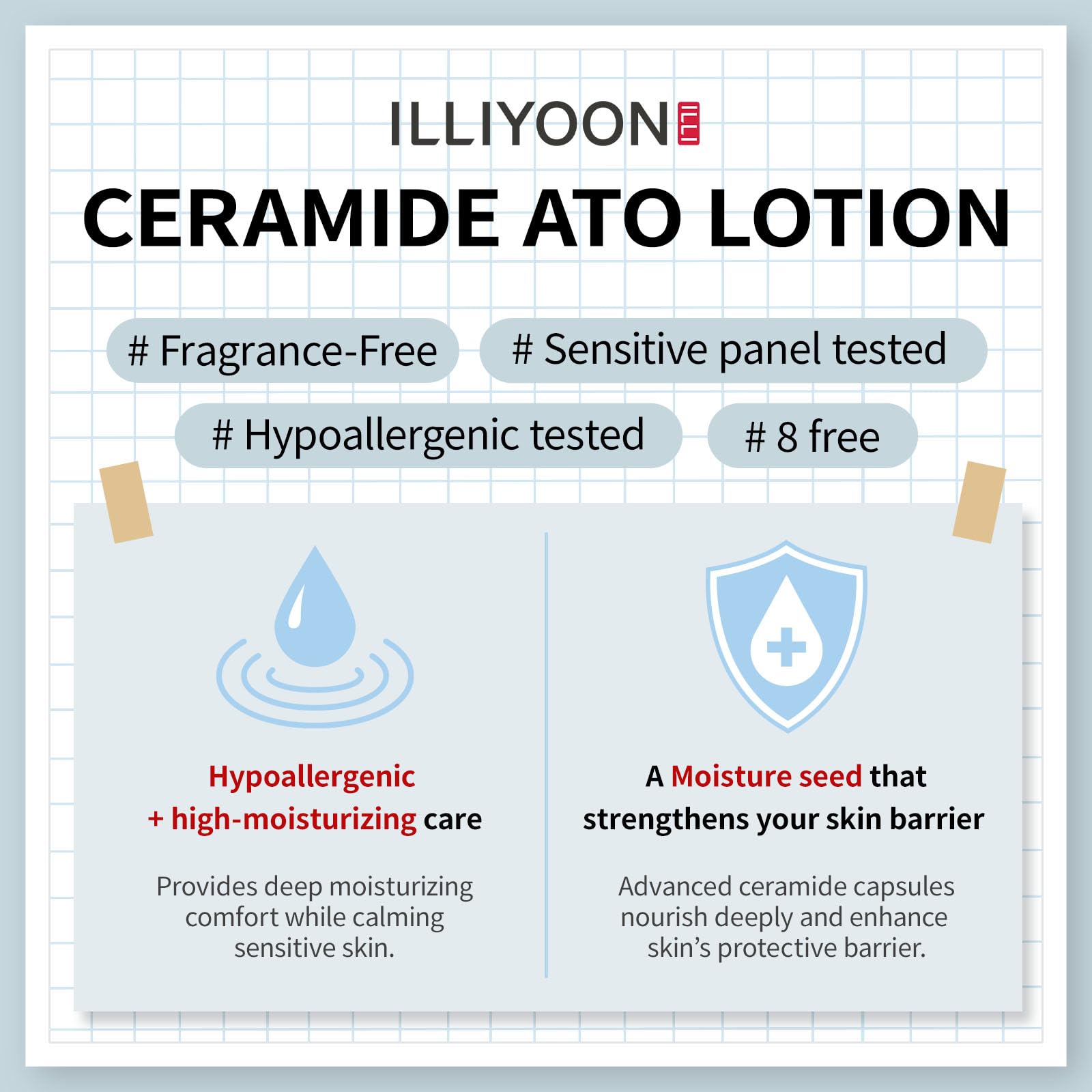 Illiyoon Ceramide Ato Lotion hand application shows soothing, non-greasy moisture daily use.
