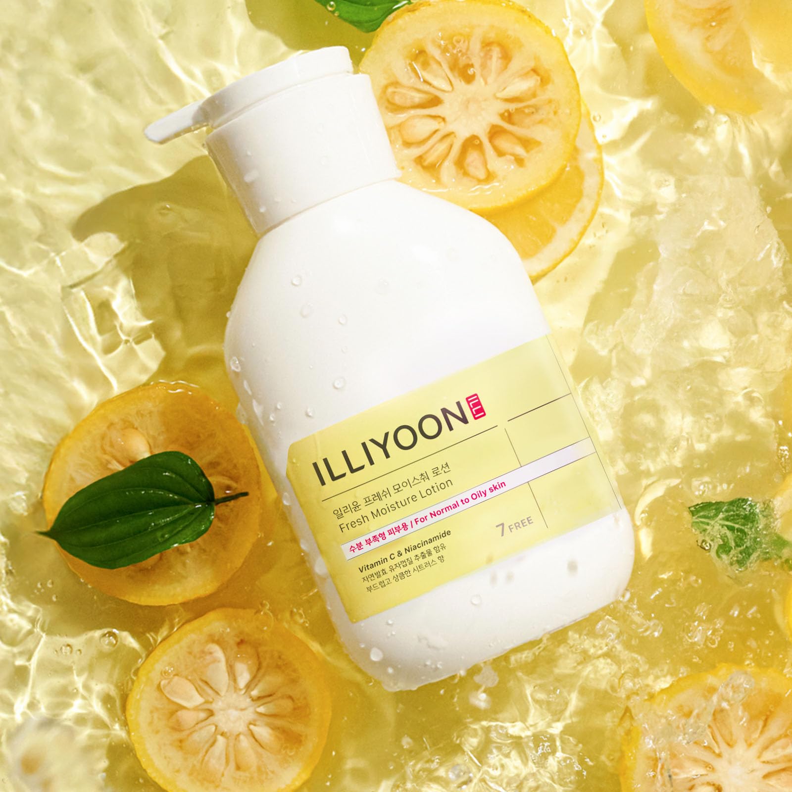 Illiyoon Fresh Moisture Lotion texture closeup shows creamy, non-greasy absorption