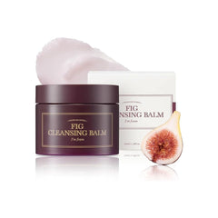 I'm from Fig Cleansing Balm jar closeup showing sherbet texture for gentle makeup removal.