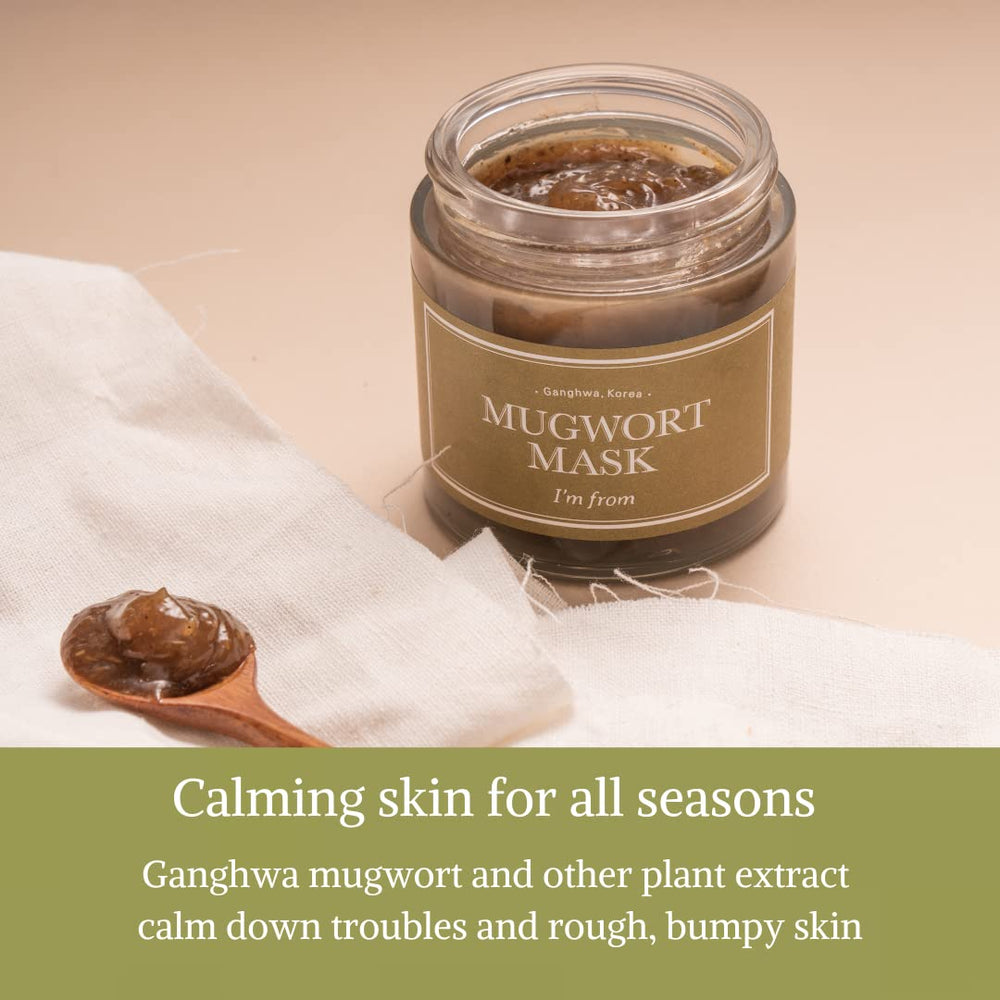 I'm From Mugwort Mask ground mugwort reveals natural extract for calming daily care