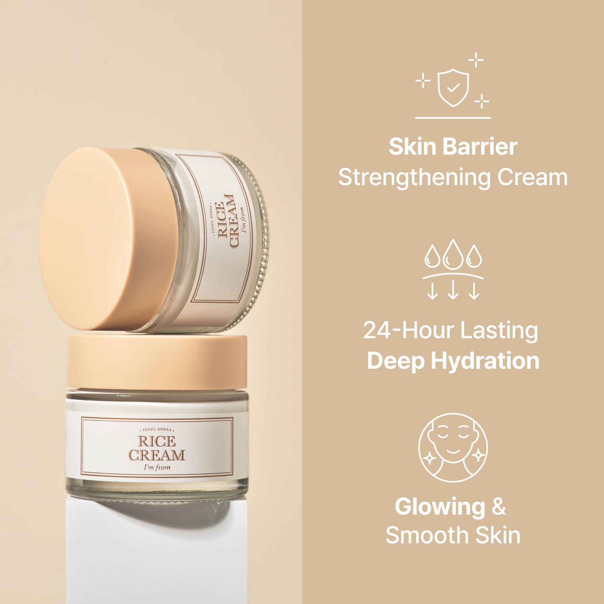 I'm From Rice Cream texture swirl shows light non-greasy moisture