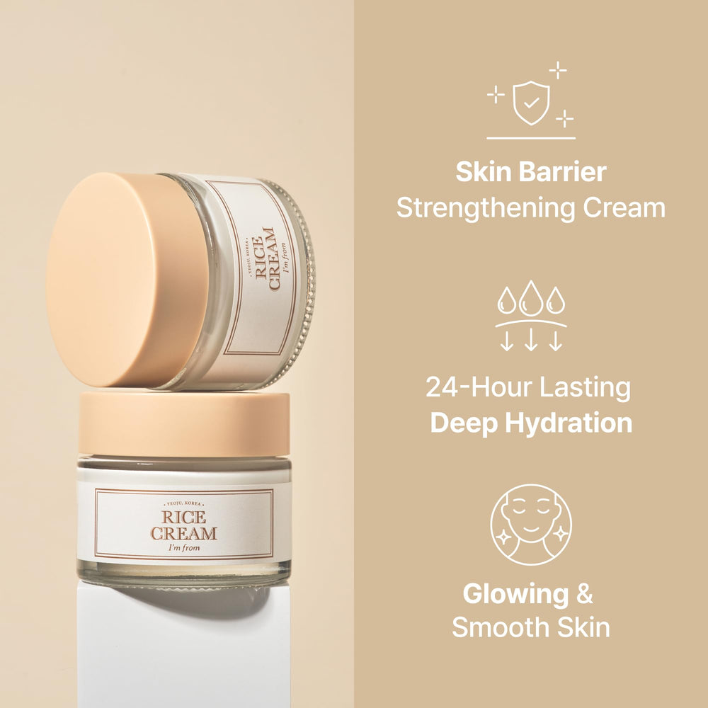 I'm From Rice Cream texture swirl shows light non-greasy moisture