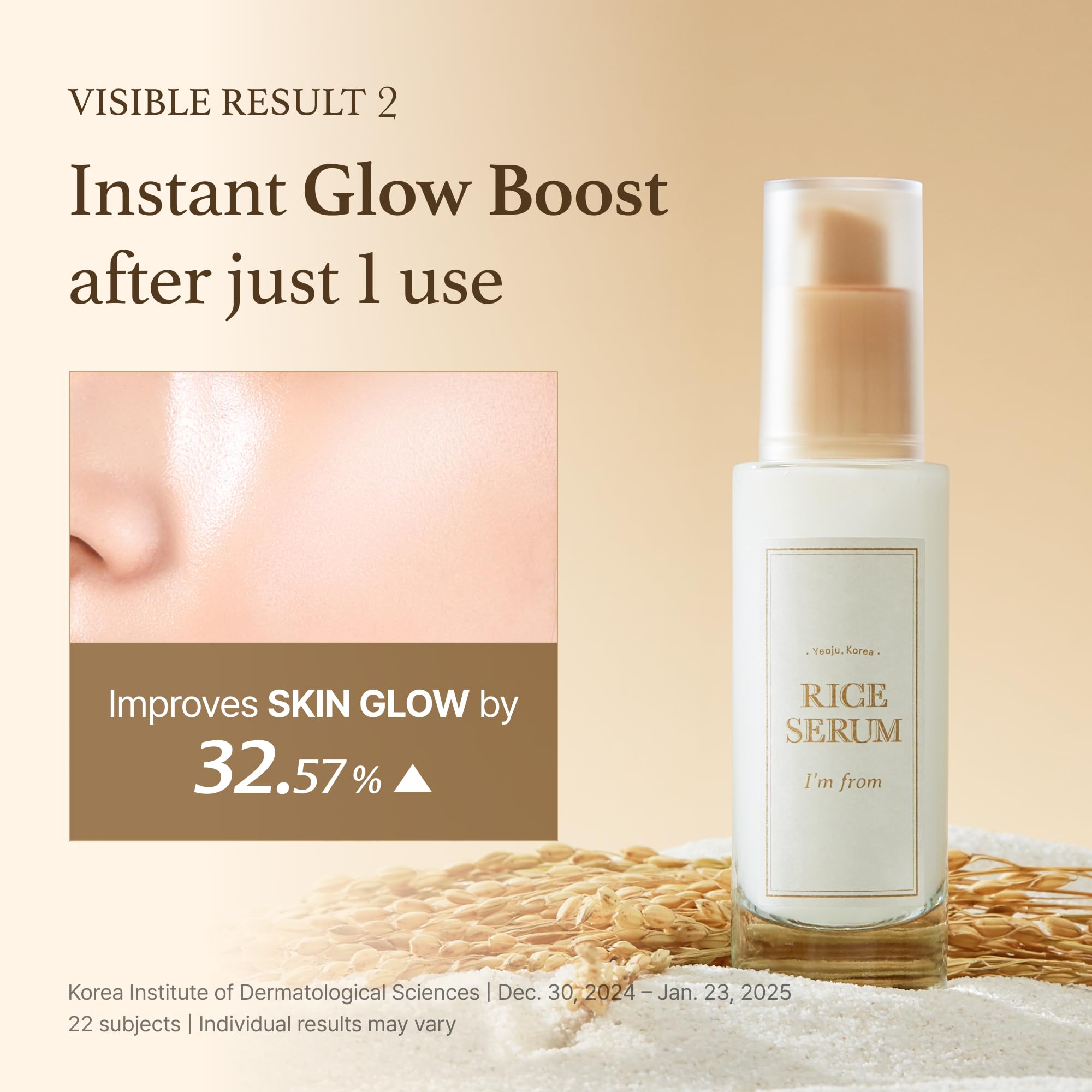 I'm from Rice Line pairing idea illustration suggests a double-effect skincare routine.