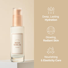 I'm from Rice Serum texture melt on skin demonstrating lightweight hydration and a refreshing finish.