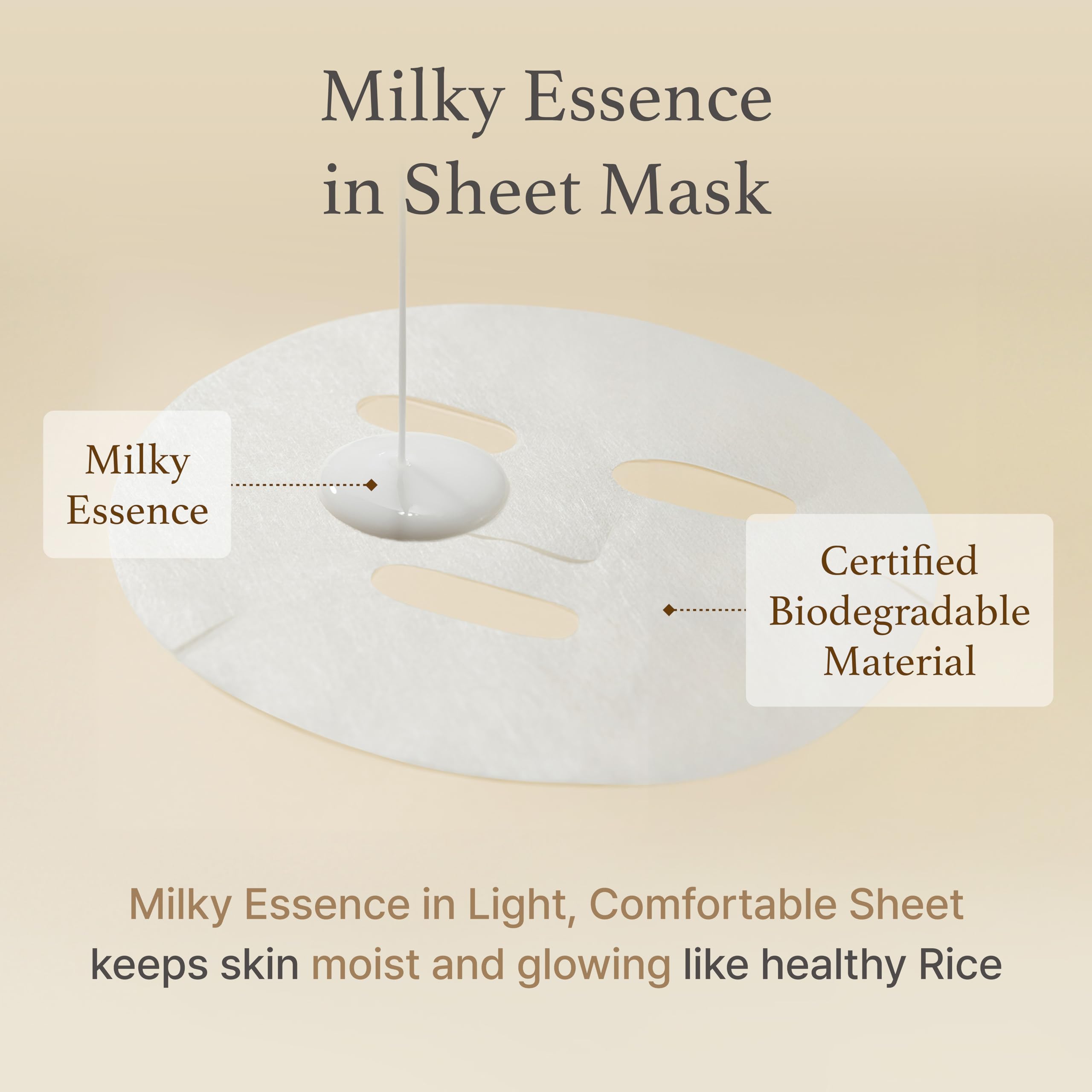 I'm from Rice Sheet Mask biodegradable material conveys eco-conscious skincare