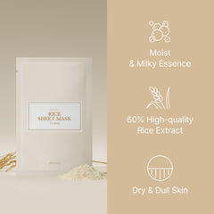 I'm from Rice Sheet Mask Niacinamide detail supports smooth, radiant-looking skin