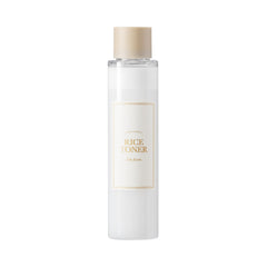 I'm from Rice Toner bottle closeup shows premium packaging for a glow-ready routine.