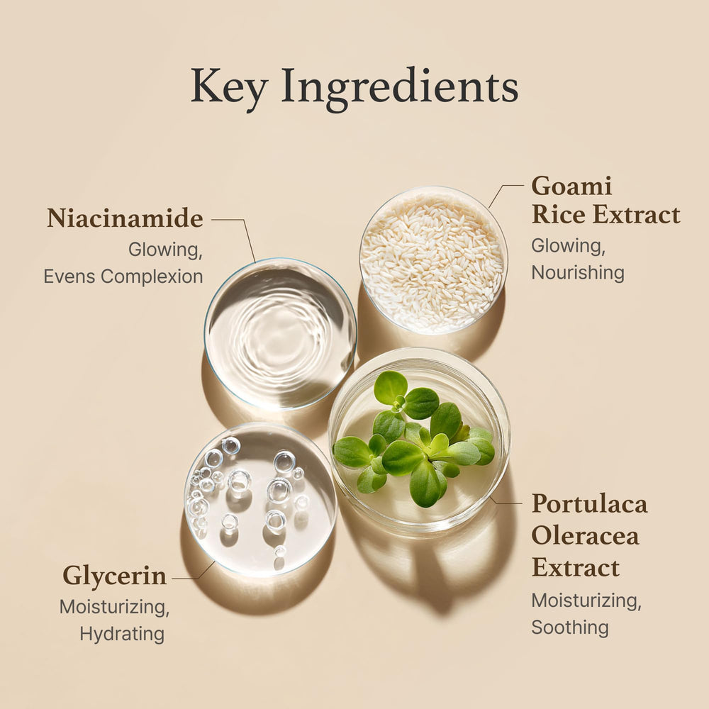 I'm from Rice Toner fragrance-free label communicates gentle, irritation-free care.
