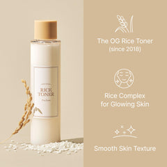 I'm from Rice Toner Goami rice illustration highlights clean cultivation and nourishment.