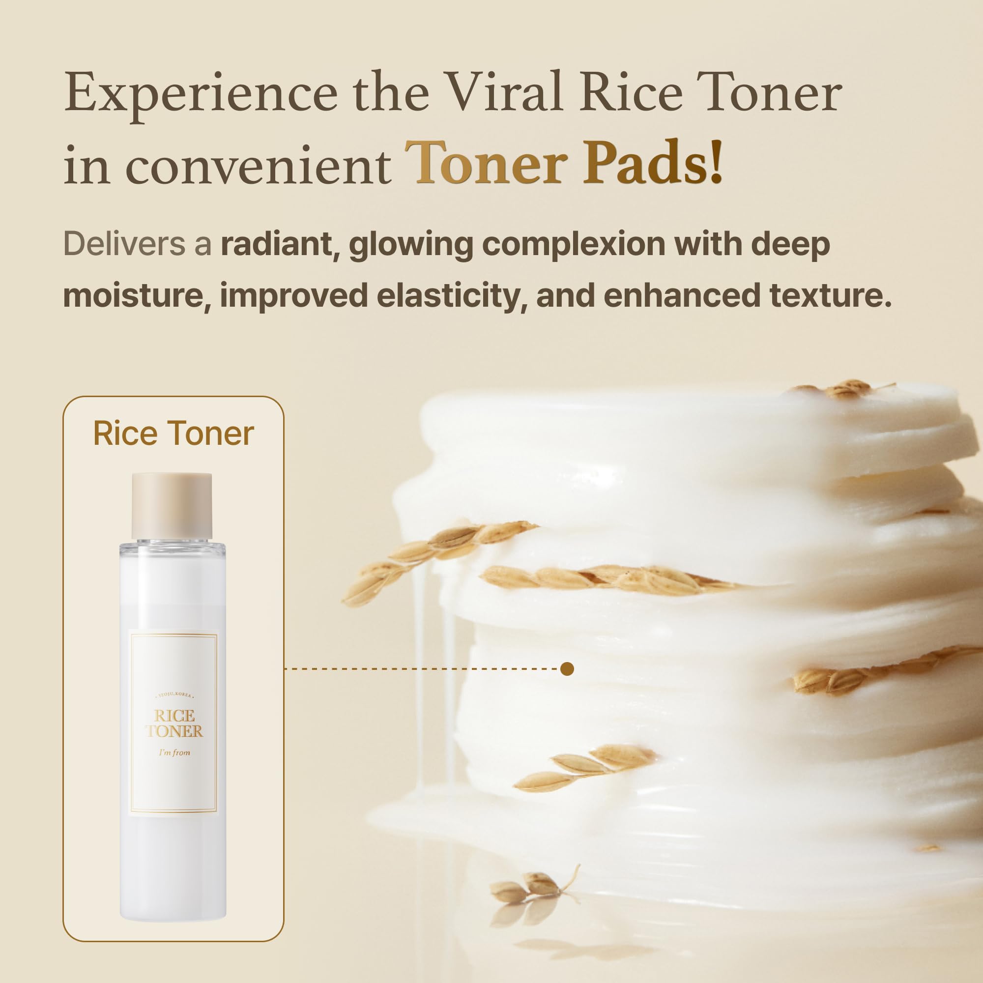 I'm from Rice Toner Pads rice extract visual highlights natural Korean ingredients