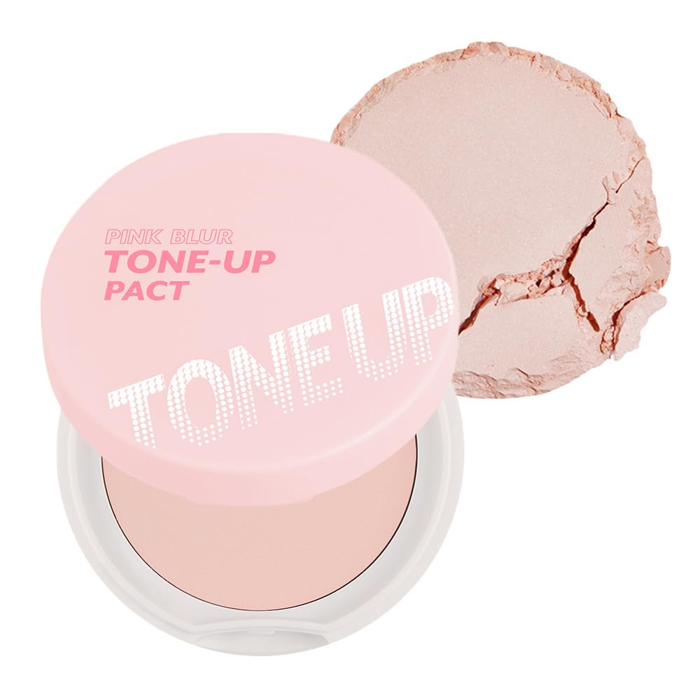 I'M MEME Compact Tone-up Pact pink blur powder smooths skin