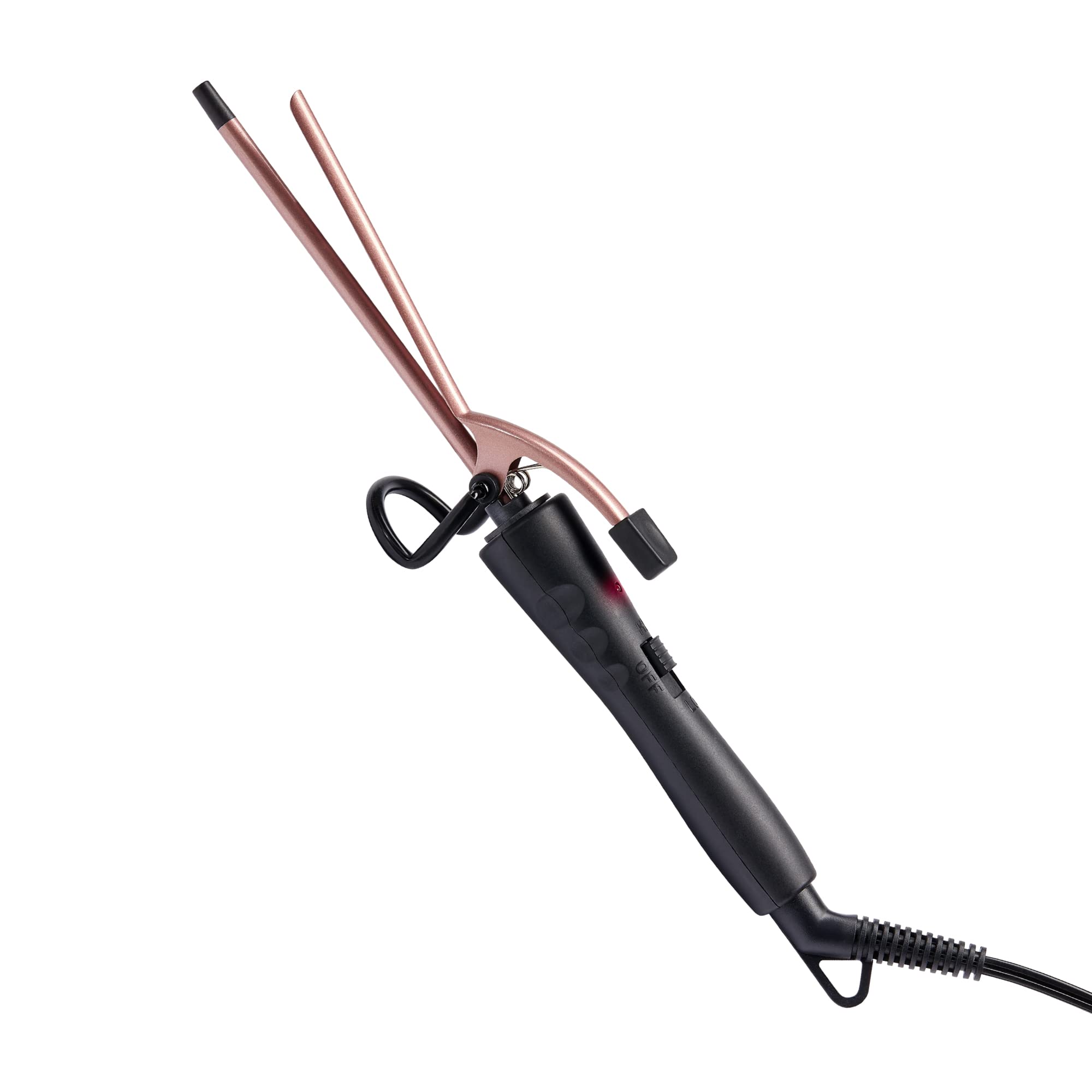 Red by Kiss RED 1/4 Inch Thin Curling Iron, Pencil Curling Iron, Extra Small Ceramic Coating Barrel, Skinny Curling Iron Wand for Long & Short Hair