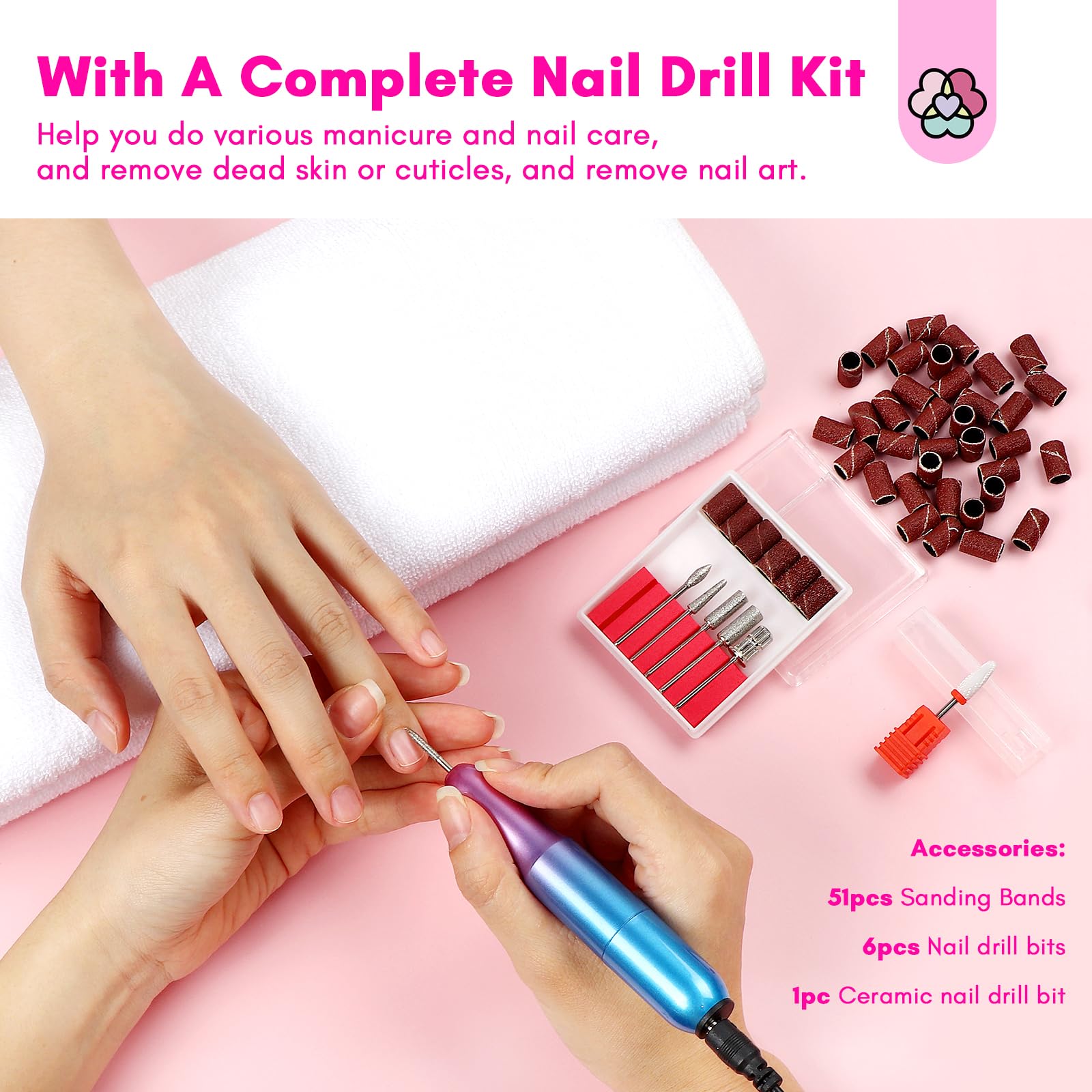 SAVILAND Dip Powder Nail Kit with Drill: Starter Kit 103 Pcs Keratin Dip Nails Powder Kit 30 Colors with Dipping Powder Liquid Set with Base Top Coat Activator for Beginners All Seasons Home DIY Salon