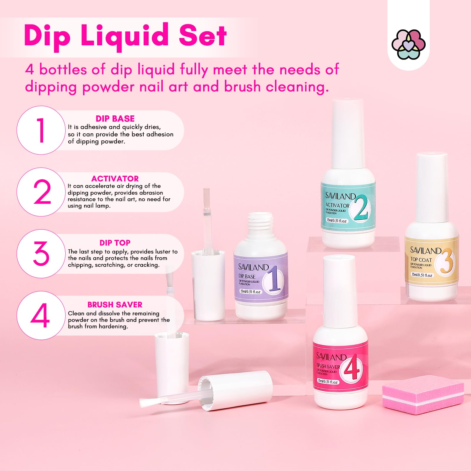 SAVILAND Dip Powder Nail Kit with Drill: Starter Kit 103 Pcs Keratin Dip Nails Powder Kit 30 Colors with Dipping Powder Liquid Set with Base Top Coat Activator for Beginners All Seasons Home DIY Salon
