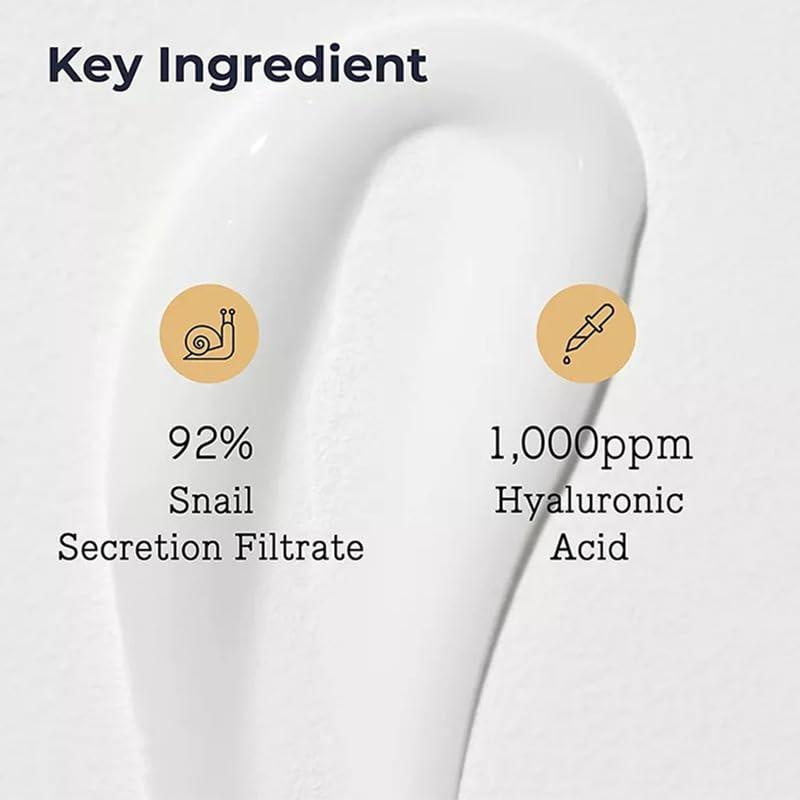 ELCHHIR Hirsch snail mucin cream glow on skin indicates revived radiance and plumpness.
