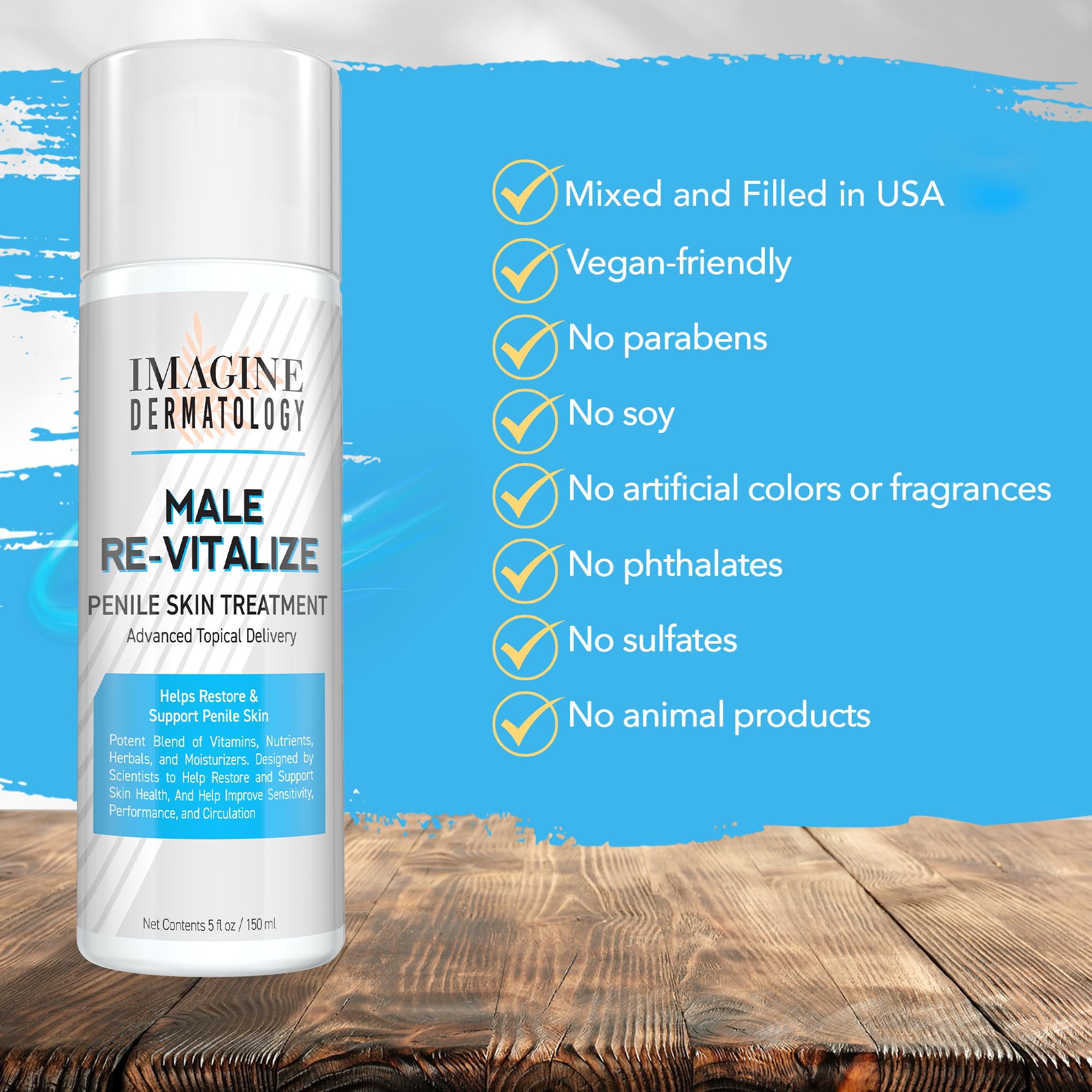 Imagine Dermatology large 5oz bottle offers extended use and value