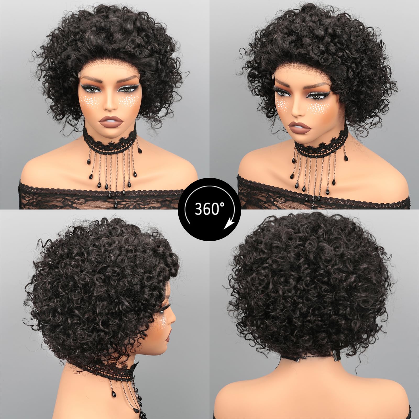 IMANI HAIR short curly pixie wig side view for daily wear