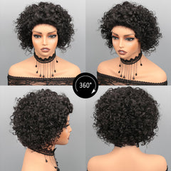IMANI HAIR short curly pixie wig side view for daily wear