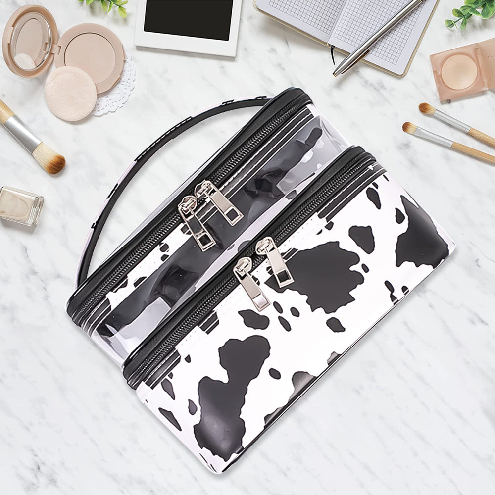 Imerelez cosmetic bag waterproof material close-up; durable travel companion.