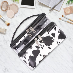 Imerelez cosmetic bag waterproof material close-up; durable travel companion.
