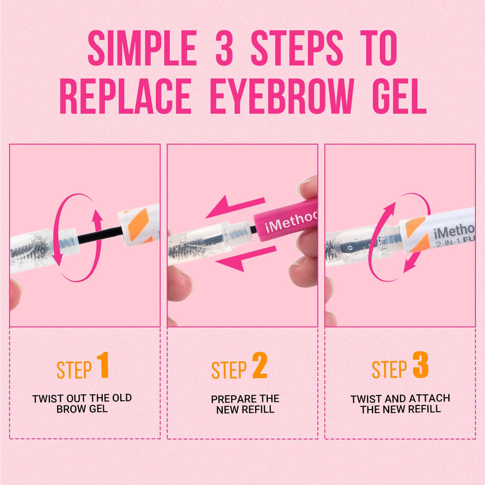 iMethod brow pencil usage tips guide gentle, clean application.