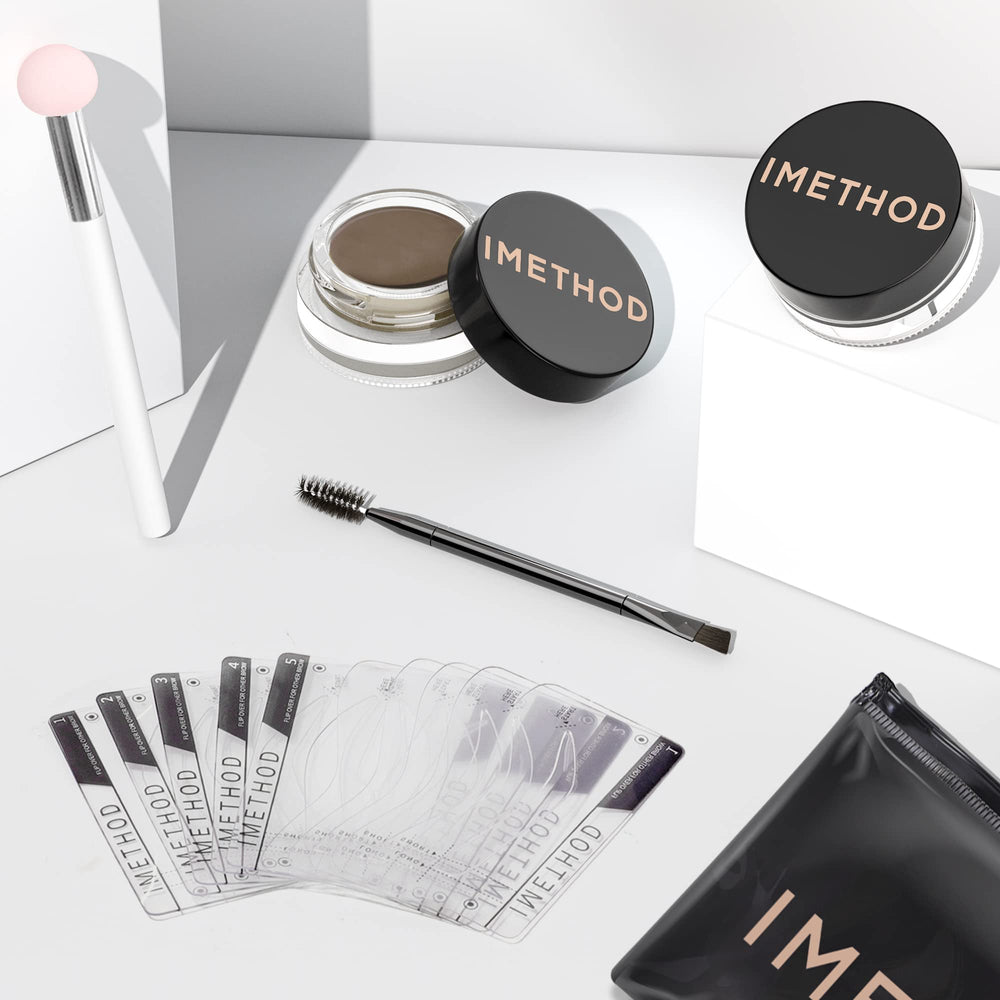 iMethod brow trio kit in use for fast full brows