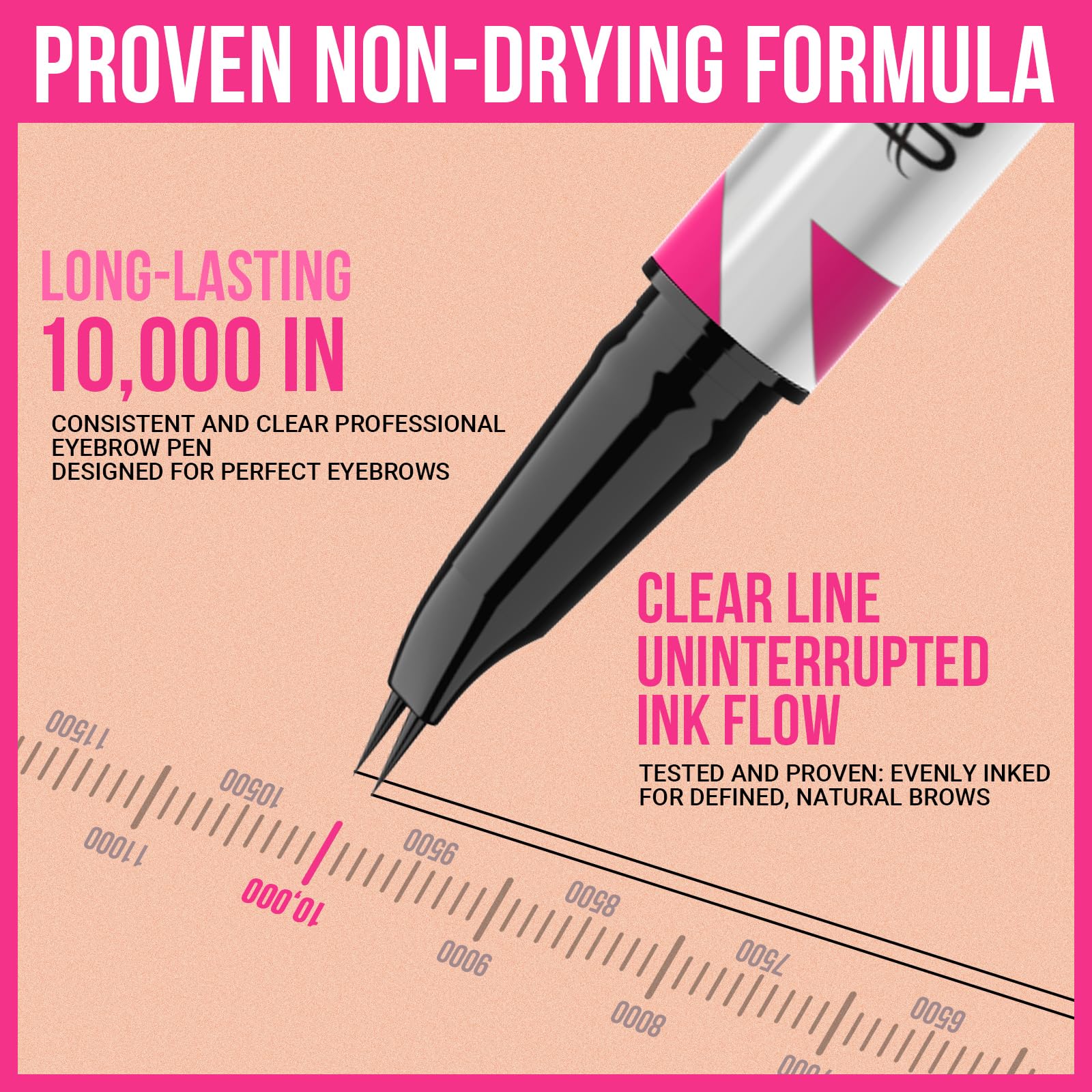 iMethod Curved Eyebrow Pen microblade-stroke effect across sparse areas