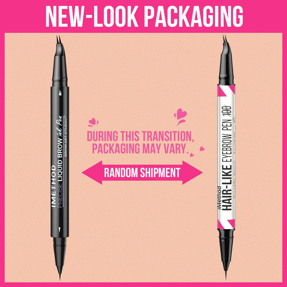 iMethod Curved Eyebrow Pen shake-before-use cue for smooth tip