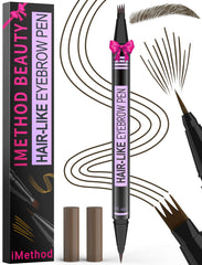 iMethod Eyebrow Pen closeup shows 4-fork-tip for natural hair-like strokes