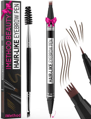 iMethod Eyebrow Pen 4-fork-tip close-up creates hair-like strokes for natural brows.