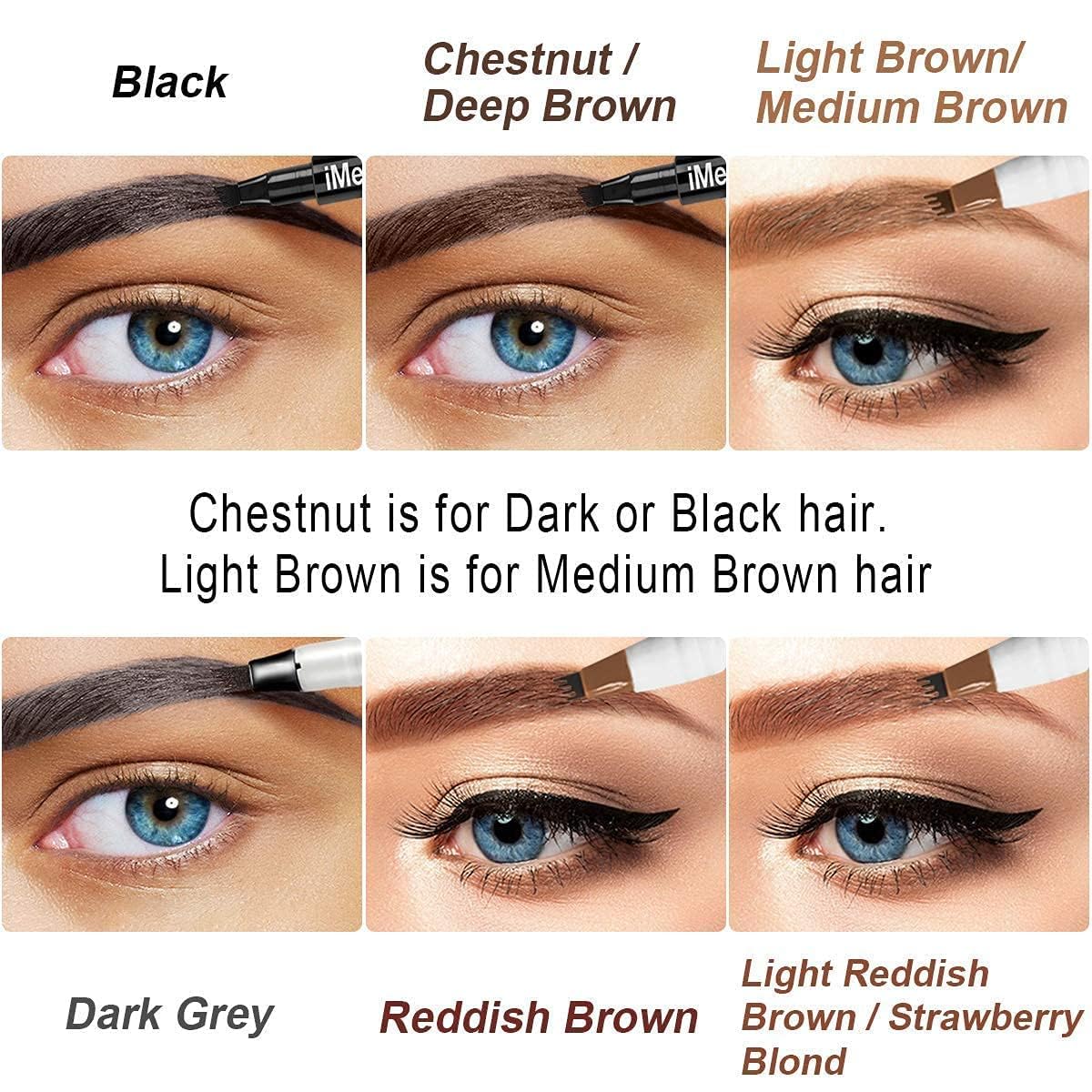 iMethod Eyebrow Pen black-brown shade matches darker hair tones.
