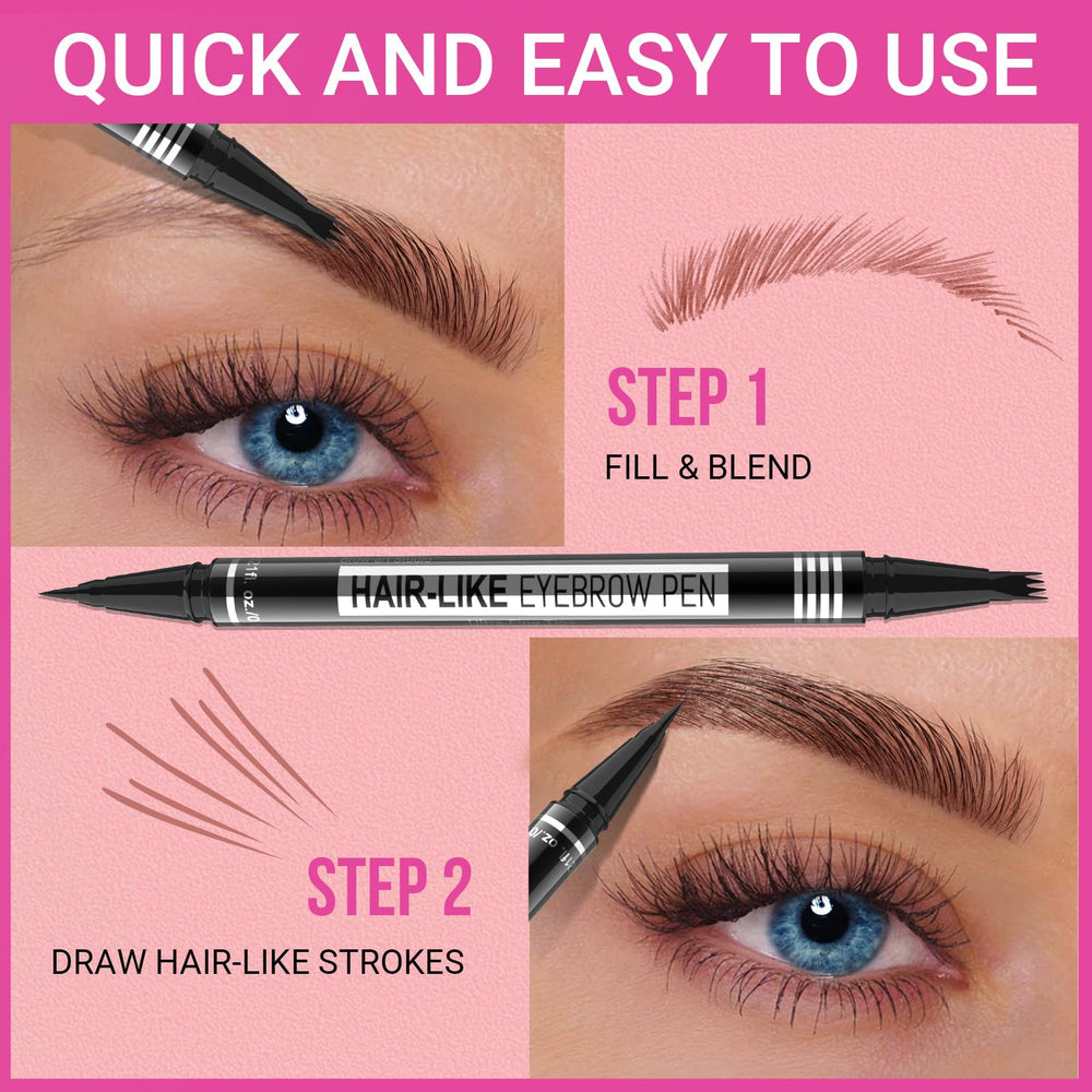 iMethod Eyebrow Pen brow-stroke demo highlights 3D natural look.