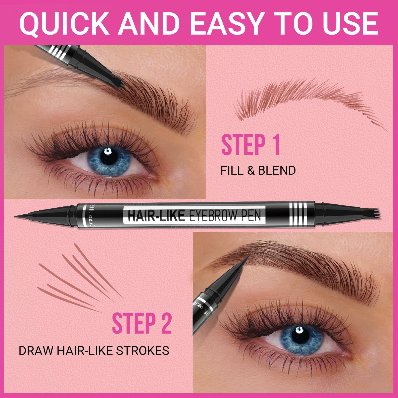 iMethod Eyebrow Pen light brown swatch on skin.