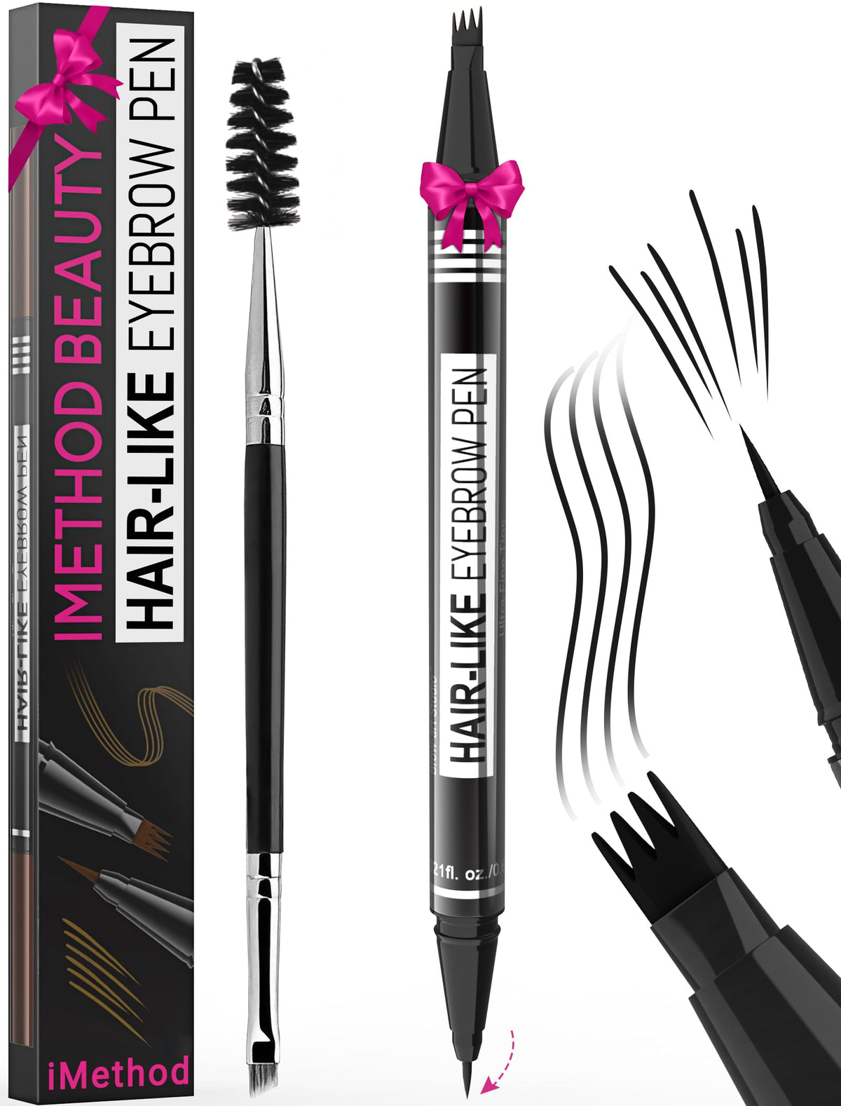 iMethod Eyebrow Pen packaging for on-the-go touch-ups and convenient storage.
