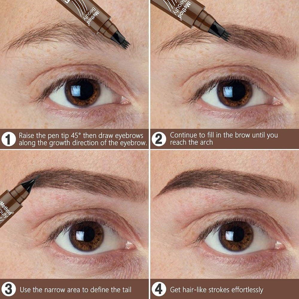 iMethod Eyebrow Pen shake before use instruction illustration encouraging optimal performance