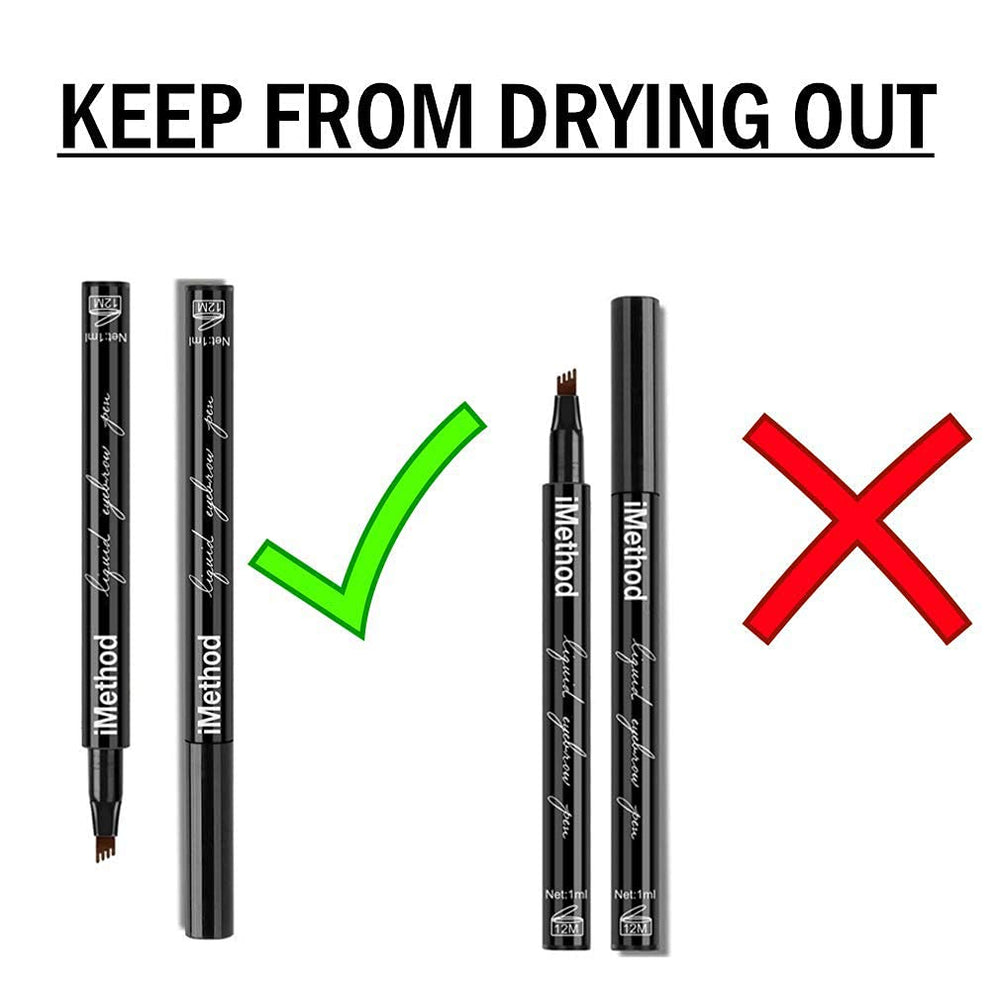 iMethod Eyebrow Pen swatch shows natural shade for brunettes and medium brown hair.