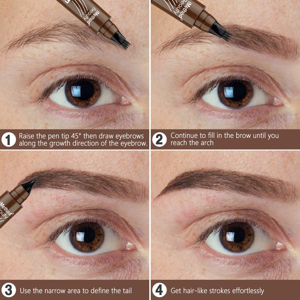iMethod Eyebrow Pen sweat-proof image reinforcing all-day wear in active conditions.