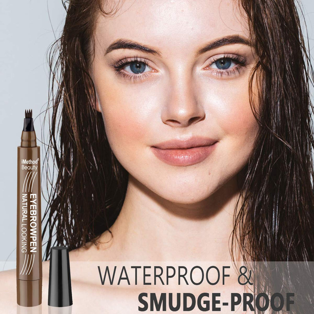 iMethod Eyebrow Pen waterproof swatch showing smudge-proof performance.