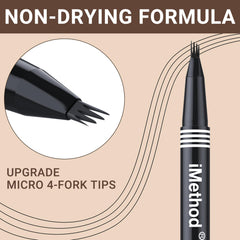 iMethod eyebrow pen waterproof swatch confirms smudge-proof long-lasting color