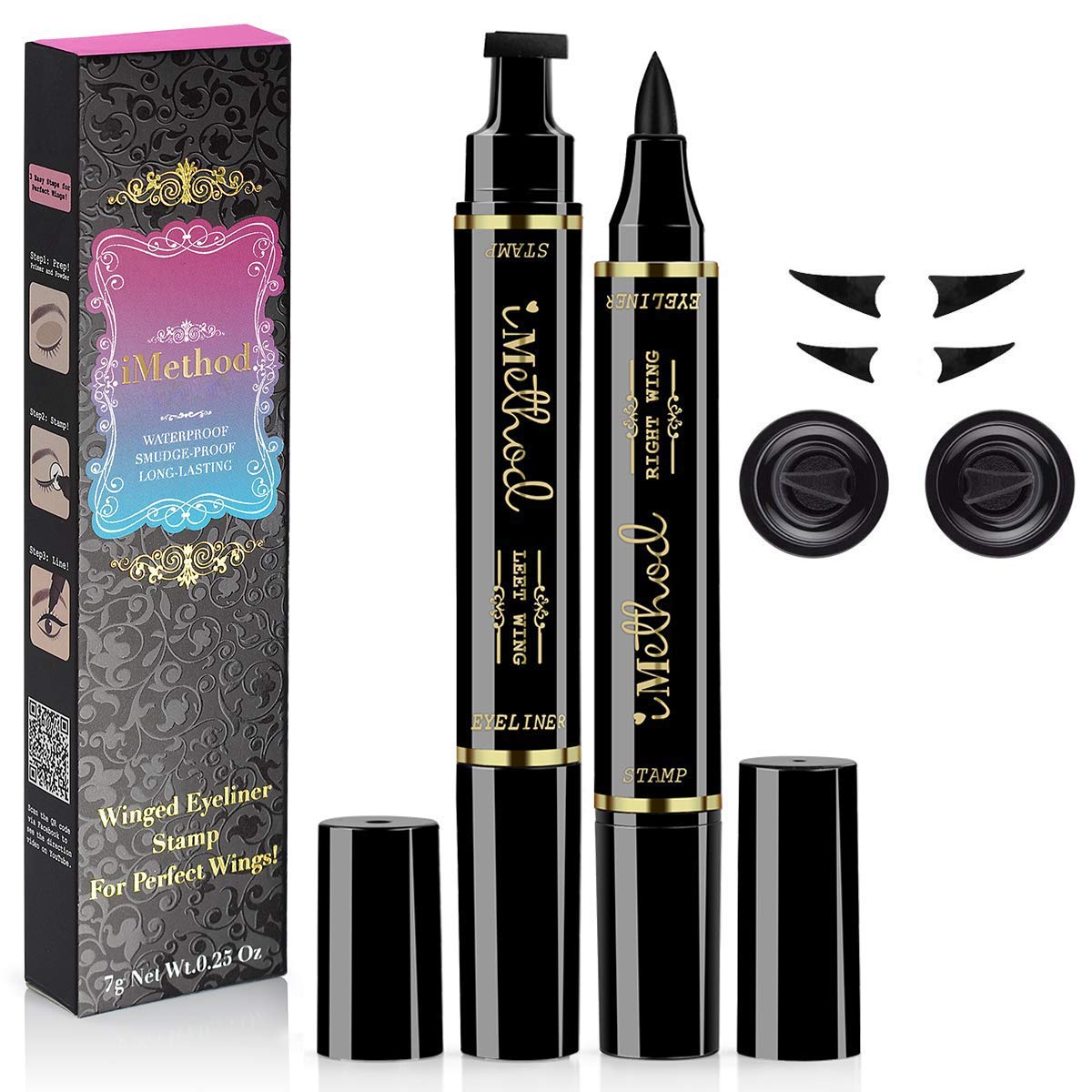 iMethod Eyeliner Stamp left wing for precise outer corner symmetry.